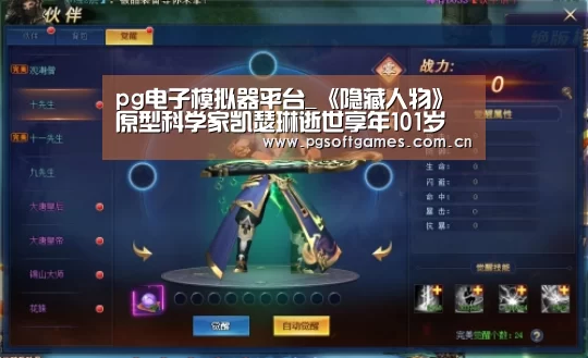 pg电子模拟器平台_《隐藏人物》原型科学家凯瑟琳逝世享年101岁(图1) pg电子模拟器手机版